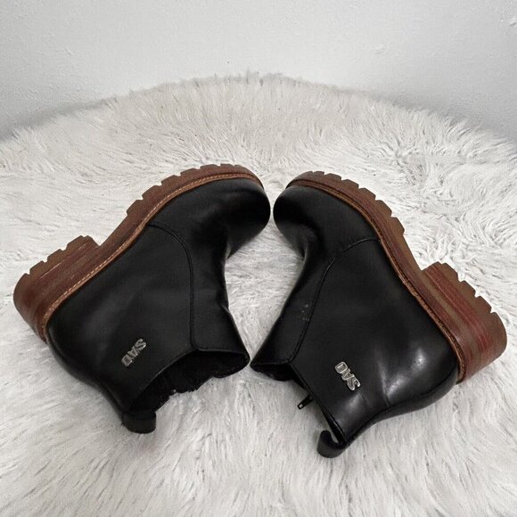 SAO by Stacy Adams Men's Sz 10 Chukka Chelsea Black Leather Ankle Boots Side Zip - Picture 6 of 9